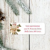 Vakantie Bloemen Kerstadres Etiket