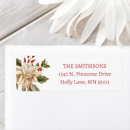 Vakantie Bloemen Kerstadres Etiket