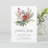 Vakantie Bloemen Kerstfeest Kaart (Staand voorkant)