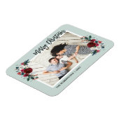 Vakantie Bloemen Kerstfoto magneet (Linkerzijde)