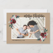 Vakantie Bloemen Kerstkaart (Voorkant)