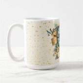 Vakantie Bloemen met Bow Vrolijke Kerstvakantie Koffiemok (Links)