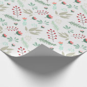 Vakantie Bloemen Modern Rood & Roze Tulp Patroon Cadeaupapier (Hoek)