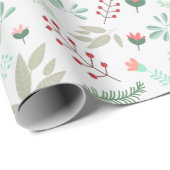 Vakantie Bloemen Modern Rood & Roze Tulp Patroon Cadeaupapier (Rol Hoek)