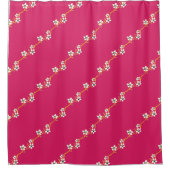 Vakantie Bloemen op gouden wijnstok Douchegordijn (Voorkant)