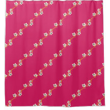 Vakantie Bloemen op gouden wijnstok Douchegordijn