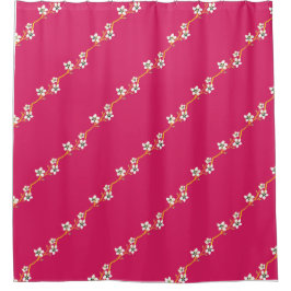 Vakantie Bloemen op gouden wijnstok Douchegordijn