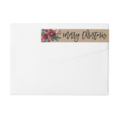 Vakantie Bloemen Vrolijk Kerstfeest (Achterkant)