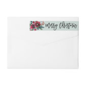 Vakantie Bloemen Vrolijk Kerstfeest (Achterkant)