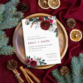 Vakantie Bloemen Winter Huwelijksuitnodiging Kaart