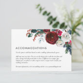 Vakantie Bloemen Winter Trouwdetails Invoegen Kaar Informatiekaartje (Staand voorkant)