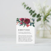 Vakantie Bloemen Winter Wedding Routebeschrijving  Informatiekaartje (Staand voorkant)