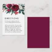 Vakantie Bloemen Winter Wedding Routebeschrijving  Informatiekaartje (Voorkant / Achterkant)