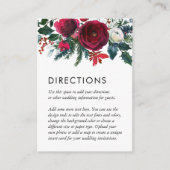 Vakantie Bloemen Winter Wedding Routebeschrijving  Informatiekaartje (Voorkant)