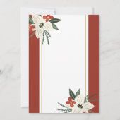 Vakantie Bloemenkrans Kerstvakantie Brunch Kaart (Achterkant)