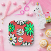 Vakantie Bloom: Feestelijke Rode & Groene Papier B Papieren Bordje (Feest)