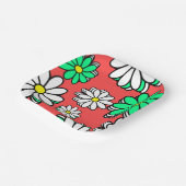 Vakantie Bloom: Feestelijke Rode & Groene Papier B Papieren Bordje (Gebogen)