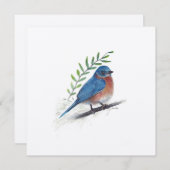 Vakantie Bluebird Art Bird Kaart (Voorkant / Achterkant)