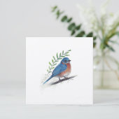 Vakantie Bluebird Art Bird Kaart (Staand voorkant)