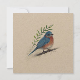 Vakantie Bluebird Art Bird Kaart
