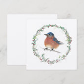 Vakantie Bluebird Waterverf Art Kaart (Voorkant / Achterkant)