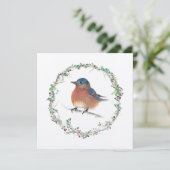 Vakantie Bluebird Waterverf Art Kaart (Staand voorkant)