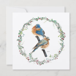 Vakantie Bluebirds Paar Waterverf Kunst