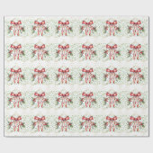 Vakantie boog op groene stenen cadeaupapier (Vlak)