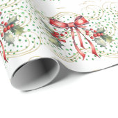 Vakantie boog op groene stenen cadeaupapier (Rol Hoek)