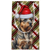 Vakantie Border Terrier en feestelijke kerstvakant Klein Cadeauzakje (Voorkant)