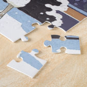 Vakantie Borzoi Dame In Sneeuw Legpuzzel (Zijkant)