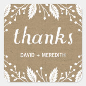 Vakantie Botanicals Vierkante Sticker (Voorkant)