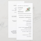 Vakantie Botanisch Elegant Huwelijksprogramma (Voorkant / Achterkant)