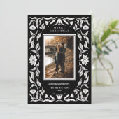  Vakantie Botanische Foto Kerst Kaart (Staand voorkant)