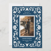 Vakantie Botanische Foto Kerst Kaart (Voorkant)