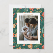 Vakantie Botanische peperkoek Schattige Kerstmis F Feestdagenkaart (Voorkant)