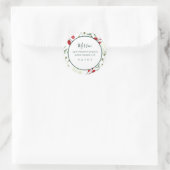 Vakantie Botanische retouradres Ronde Sticker (Tas)