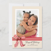 Vakantie Bow Foto Vakantie Kaart (Voorkant)