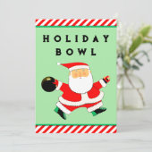 Vakantie Bowling Party uitnodiging (Staand voorkant)