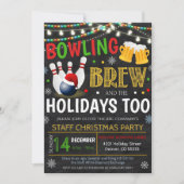 Vakantie Bowling Party uitnodiging (Voorkant)