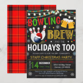 Vakantie Bowling Party uitnodiging (Voorkant / Achterkant)