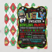 Vakantie Bowling Party uitnodiging (Voorkant / Achterkant)