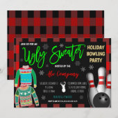 Vakantie Bowling Party uitnodiging (Voorkant / Achterkant)