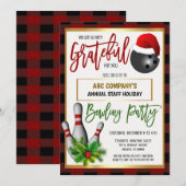 Vakantie Bowling Party uitnodiging (Voorkant / Achterkant)