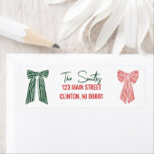 Vakantie Bows Adresetiketten Etiket (Insitu)