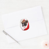 Vakantie boxer puppy sticker (Envelop)
