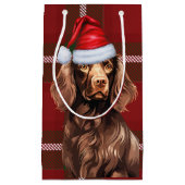 Vakantie Boykin Spaniel Hond Red Plaid Kerstmis Klein Cadeauzakje (Voorkant)