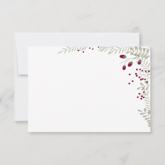 Vakantie Branches Trouwen RSVP (Achterkant)