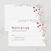 Vakantie Branches Trouwen RSVP (Voorkant / Achterkant)