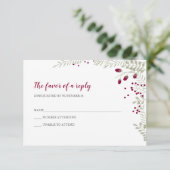 Vakantie Branches Trouwen RSVP Kaartje (Staand voorkant)